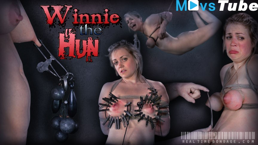 Winnie the Hun Part 2 Realtimebondage 2014 Winnie Rider Suspensio, Nipple Clamps