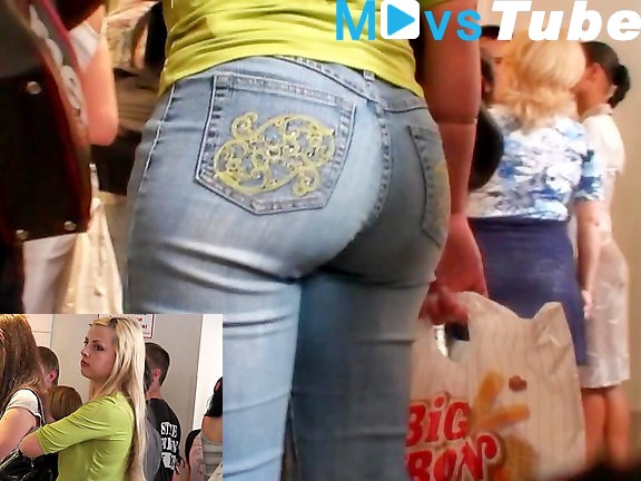 Beautiful babe in tight blue jeans Upskirtcollection 2012  Sexy Jeans Video