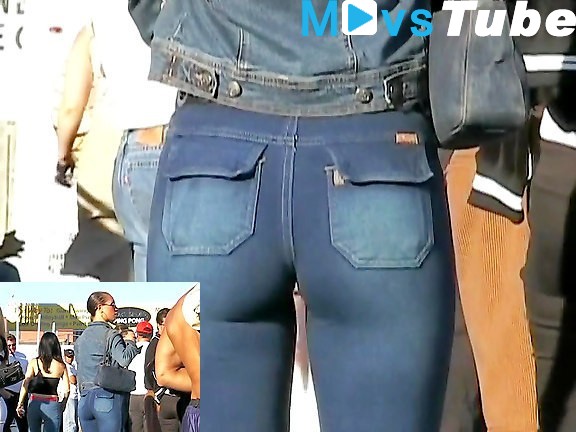 Hot denim girl with a gorgeous ass Upskirtcollection 2012  Jeans Hot Pants